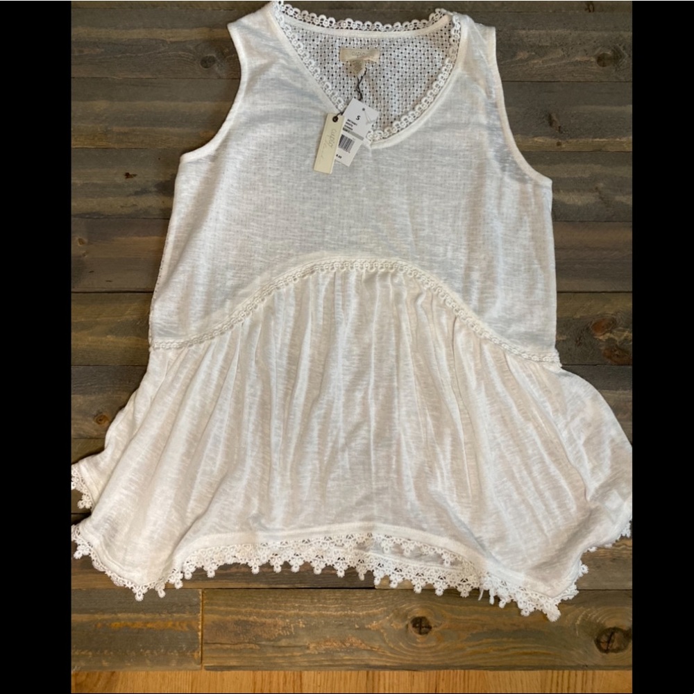 Summer white top loose